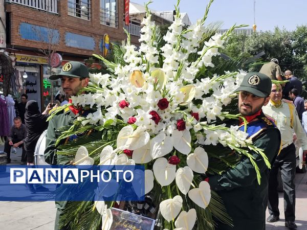 خروش بی‌نظیر سنندج در بدرقه شهید آسمانی رضا بسطامی