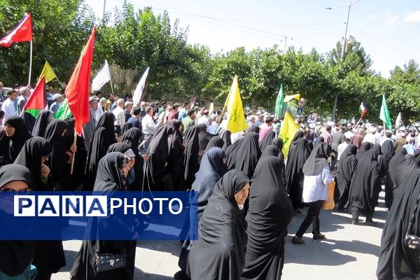 راهپیمایی سراسری محکومیت جنایات رژیم صهیونیستی شهرستان بجنورد