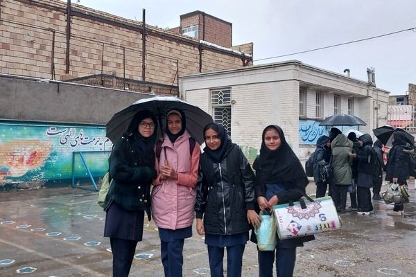 اولین بارش باران الهی در شهر زیبای  نیشابور 