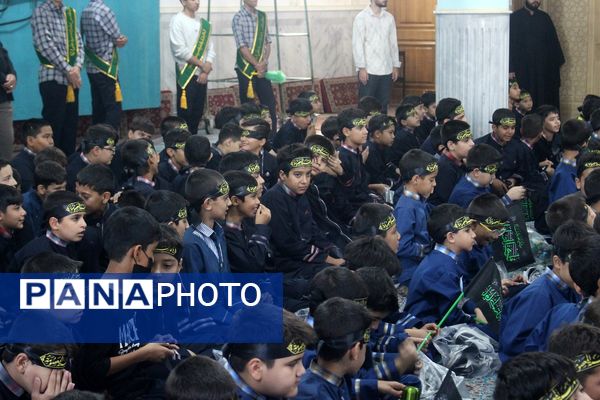 عزاداری دانشآموزان قم در آستان مقدس امامزاده سیدعلی(ع)