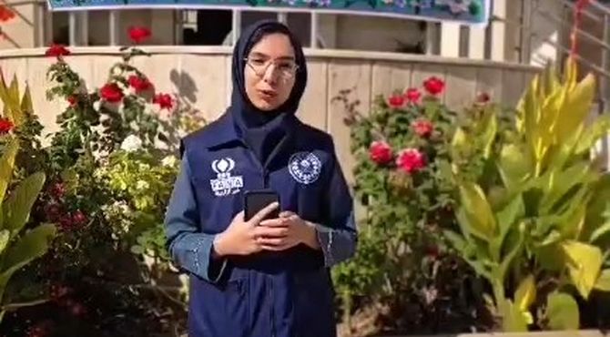 حضور پرنشاط و انقلابی دانش‌آموزان دبیرستان شاهد شهید حیدری در راهپیمایی ۱۳ آبان