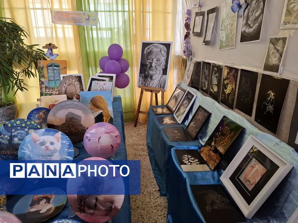 برپایی نمایشگاه «ماها» در دبیرستان شاهد معراج ناحیه یک کرج 