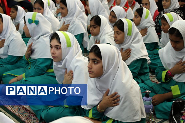 مراسم شهادت حضرت زهرا(س) و یادواره شهدا در دبستان شهیدان حجازی گلوگاه 