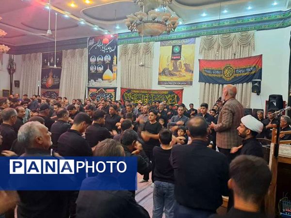مراسم عزاداری شب هفتم ماه محرم در روستای نقاب شهرستان خلیل آباد