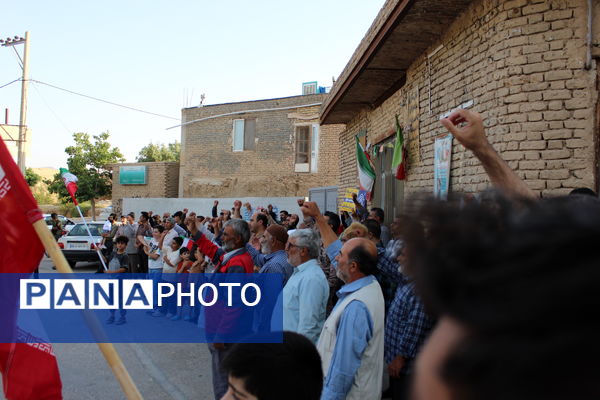 اجتماع خودجوش حمایت از مدافعان میهن در شهر درق