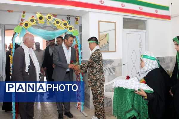 نواختن زنگ ایثار، شهادت و نماز در آموزشگاه ولایت شهرستان فریمان