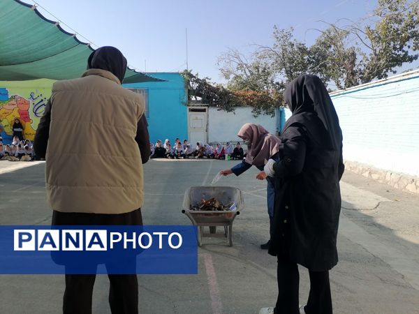 آموزش اطفاء حریق در مدرسه ناهید نخودی
