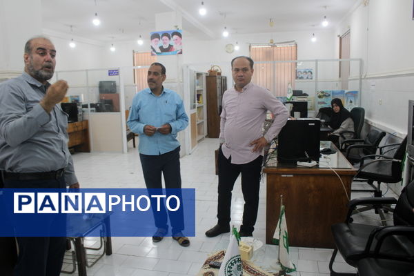 بازدید رئیس اداره خدمات آموزش و پرورش استان بوشهر از سازمان دانش‌آموزی استان