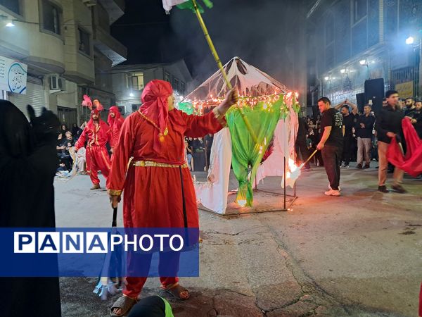 آیین خیمه سوزان در مسجد ابوالفضل قائمشهر
