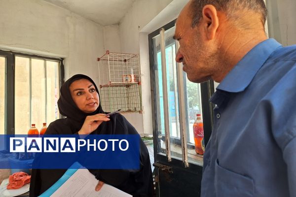بازدید از مدرسه سعادت جهت برسی وضعیت ایمنی و بهداشت  براساس اصول آیین نامه بهداشت محیط مدارس