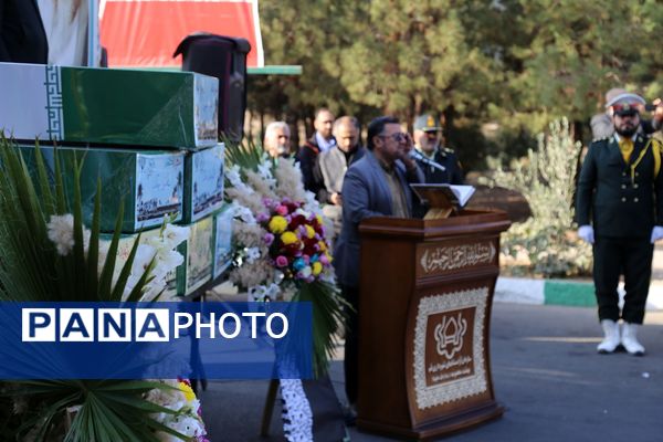 آیین استقبال از پیکرهای مطهر شهدای گمنام در بهشت معصومه(س)