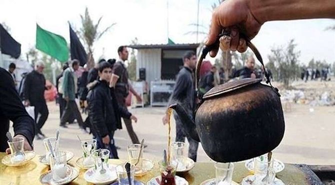 دانش‌آموزان و فرهنگیان بستانی پیشتاز در ارائه خدمات به زائرین حسینی
