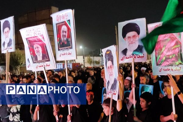 "عهد خون"، تجمع بزرگ مردمی و هیئت‌های مذهبی باقرشهر و کهریزک در حمایت از ولی امر مسلمین جهان 
