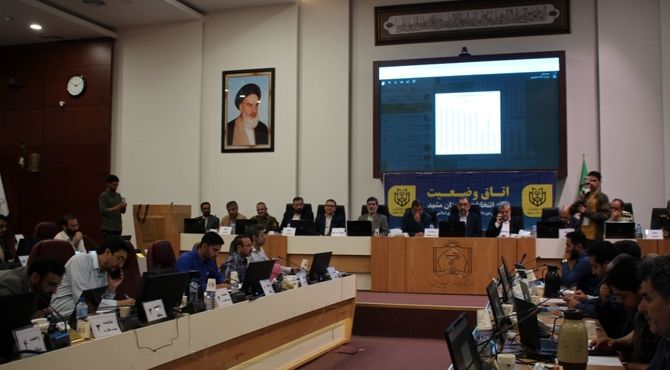 اتاق کنترل وضعیت ستاد انتخابات شهرستان مشهد