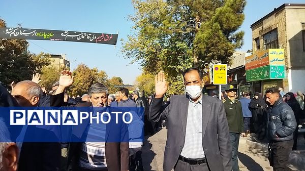 تشییع پیکر جانباز شهید علی فتح آبادی در نیشابور 