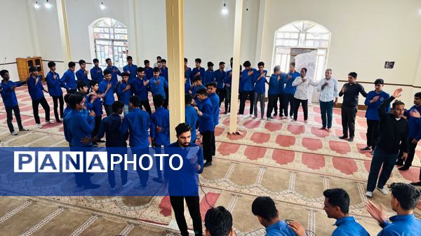 مراسم ایام فاطمیه در دبیرستان پسرانه امیرکبیر منطقه سندرک