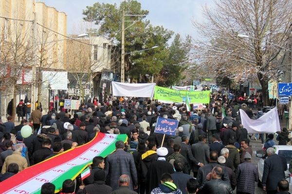 راهپیمایی یوم الله ۲۲ بهمن ماه در شهرستان خلیل‌آباد