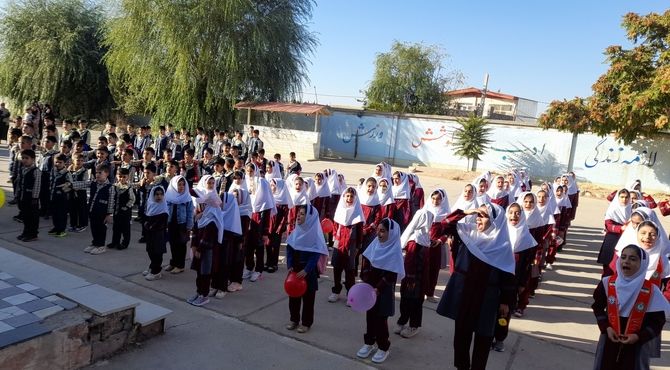 نواخته شدن زنگ اول مهرماه دردبستان شهدای سراب غضنفر