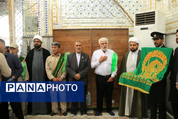 مراسم زیر سایه خورشید و غباروبی ضریح مطهر بی بی سکینه خاتون(س) در بخش صفادشت ملارد