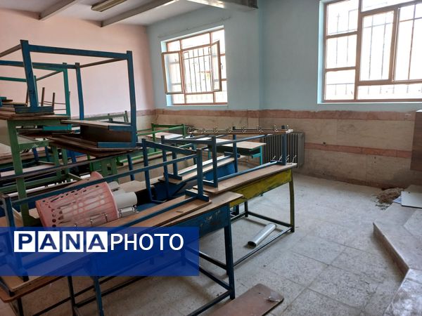 بازسازی و نوسازی مدرسه ستایش شهرستان ملارد در آستانه بازگشایی مدارس