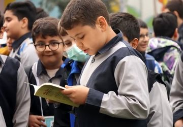 صبحگاه دانش در دبستان خیراندیشان گرگان