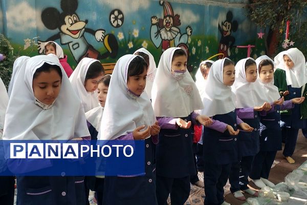 پیوند دل‌های دانش‌آموزان شهرقدس در سوگ حضرت زهرا(س)