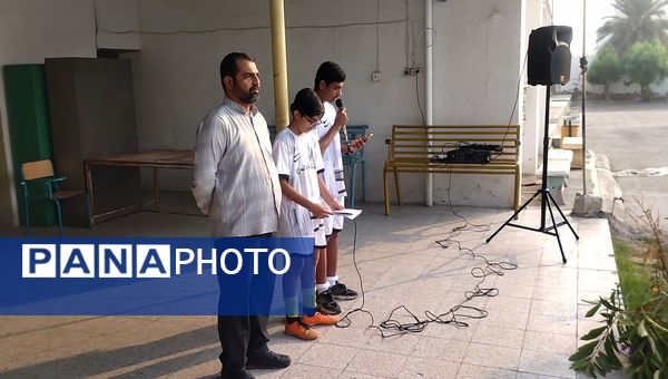 هفته تربیت‌بدنی و ورزش در صف صبحگاهی مدرسه جوادالائمه