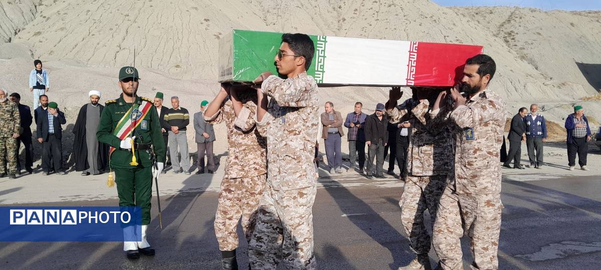 تشییع پیکر شهید گمنام در گلزار شهدای شهر بار نیشابور 