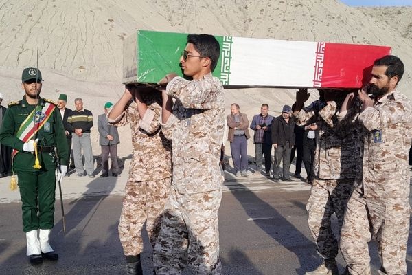 تشییع پیکر شهید گمنام در گلزار شهدای شهر بار نیشابور 