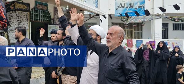 دسته‌روی بسیجیان عزادار حسینی در محمودآباد