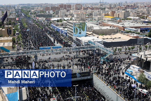 مراسم تشییع پیکر رئیس جمهور و همراهان شهیدش در تهران