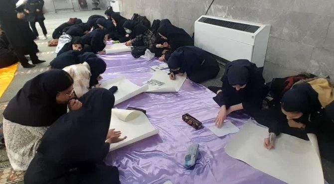 برگزاری مسابقه نقاشی همگانی درون‌مدرسه‌ای دانش‌آموزان دبیرستان دخترانه معلم