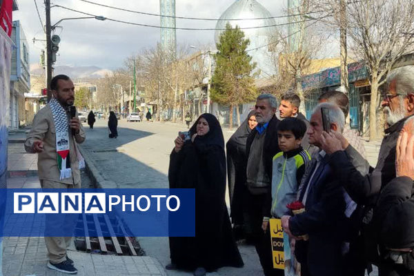 برپایی موکب پذیرایی از تجمع کنندگان جشن پیروزی فلسطین