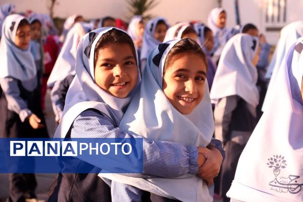 صبحگاه دانش در دبستان رجبی گرگان