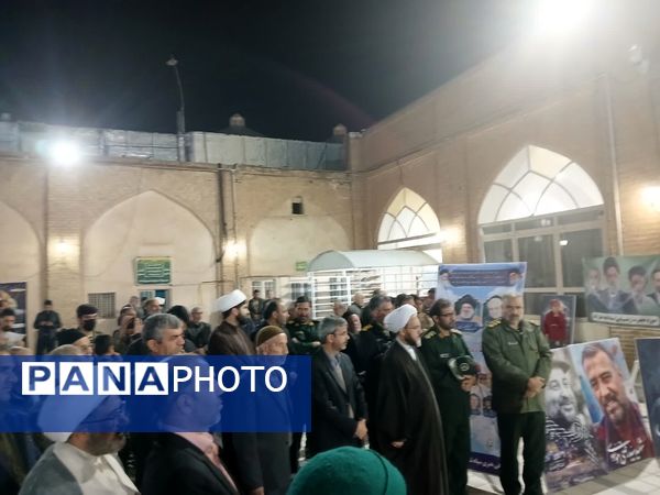 مراسم گرامیداشت شهدای مقاومت و تشیع نمادین پیکر پاک شهید سید حسن نصرالله در خلیل آباد 