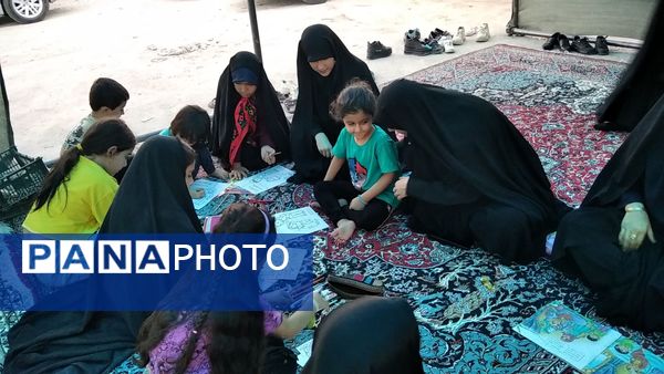 برپایی غرفه فرهنگی هنری موکب حضرت قاسم ابن الحسن(ع) شهرستان هلیلان