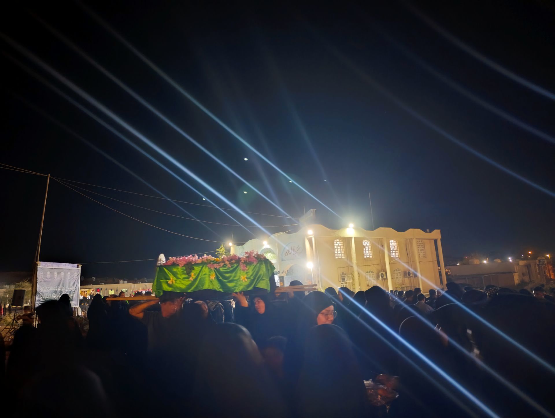  مراسم تشییع نمادین حضرت زهرا (س) با حضور گسترده مردم بوموسی