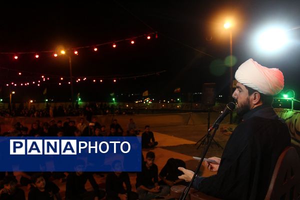 مراسم عزاداری شب سوم محرم در هیات مکتب‌‌الزهرا شهرستان حاجی‌‌آباد