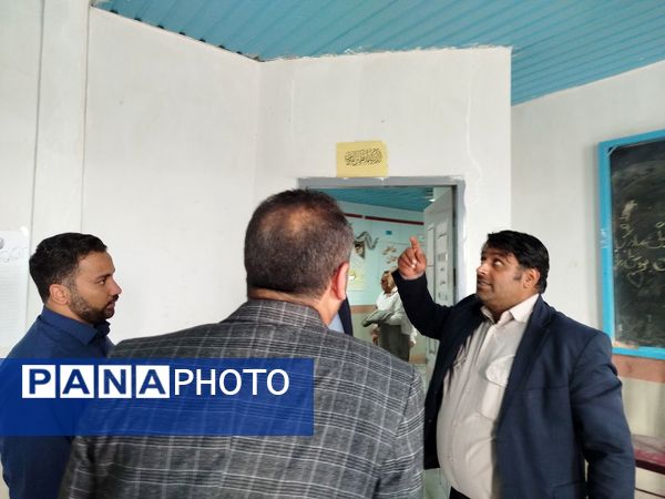 بازدید مشاور وزیر آموزش و پرورش از مدارس آسیب‌دیده کاشمر