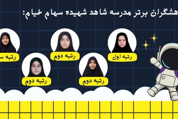 موفقیت بزرگ مدرسه شاهد شهیده سهام خیام در رویداد علمی ناحیه یک رشت