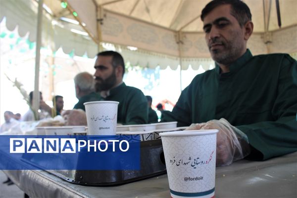 جلوه‌هایی از همدلی گروه‌های مردمی در برپایی یادواره شهدای روستای فردو