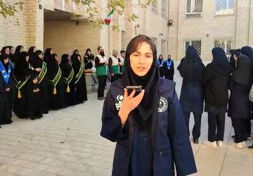 عطر رضوی در فضای هنرستان آسفالت طوس یزد با حضور خادمان حرم امام رضا (ع)