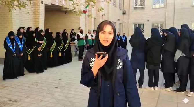 عطر رضوی در فضای هنرستان آسفالت طوس یزد با حضور خادمان حرم امام رضا (ع)