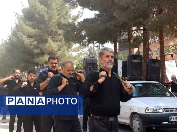 قافله عزاداری تاسوعای حسینی در شهر حبیب آباد
