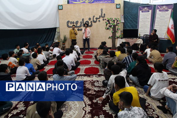 مراسم معنوی اعتکاف دانش‌آموزان پسر یزدی در فهرج