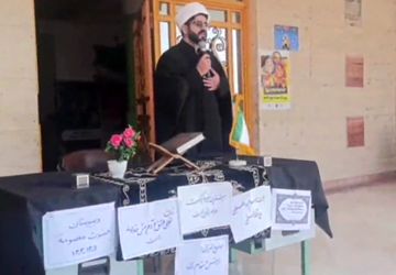 حضور دانش‌آموزان دبیرستان حضرت معصومه (س) ناحیه دو شهرری در مراسم عزای بانوی دو عالم 