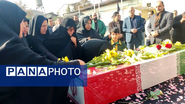 تشییع پیکر مطهر شهید گمنام میهن در مدارس لنگرود 