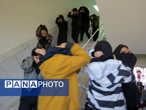 رزمایش دانش‌آموزی پدافند غیرعامل در شهرستان بجنورد 