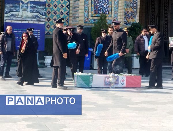 مراسم تشییع پیکر پاک شهید علی‌اصغر آدینه، صحنه‌ای از شکوه ایمان و وفاداری