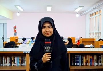 روایت خبرنگار پانا از فعالیت کتابخانه دبیرستان فرزانگان۲ 